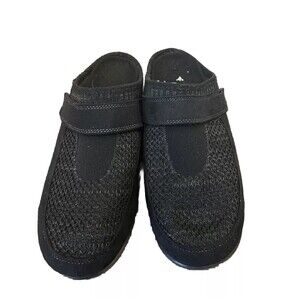 Orthofeet "Louise" 736 Black Womens 8.5B Slip On Knit Orthopedic Shoes Sneaker